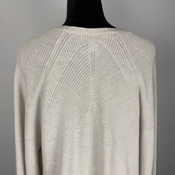 Athleta Chandail Hanover 3 NEW Wool Knit Pullover Long Sleeve V Neck Sweater 1X - Picture 5 of 11